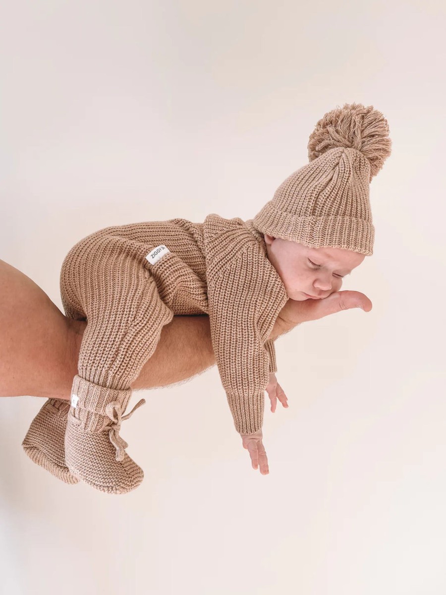 Clothes & Accessories Ziggy Lou | Classic Knit Romper | Fawn