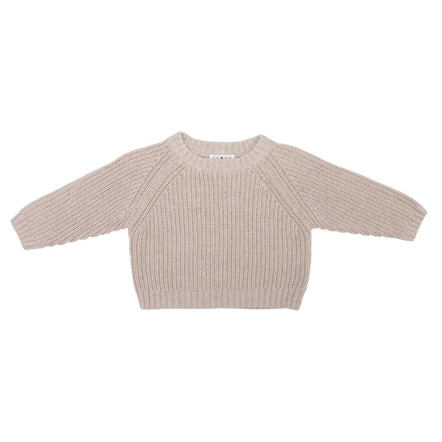 Clothes & Accessories Grown | Speckled Raglan Pull Over | Pebble