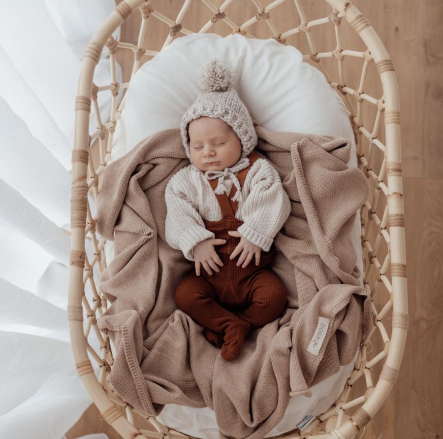 Baby Ziggy Lou | Classic Knit Blanket | Fawn