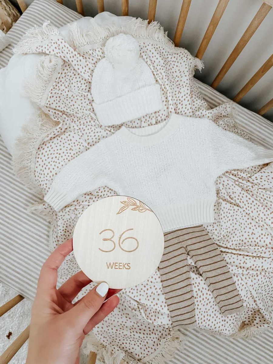 Baby Elle Collective | Pregnancy Milestone Plaques - 6 Piece Set