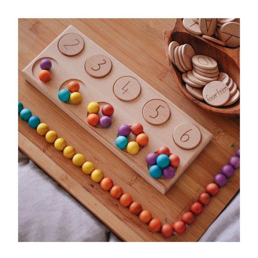 Educational Q Toys | Wooden Balls (Set Of 50)