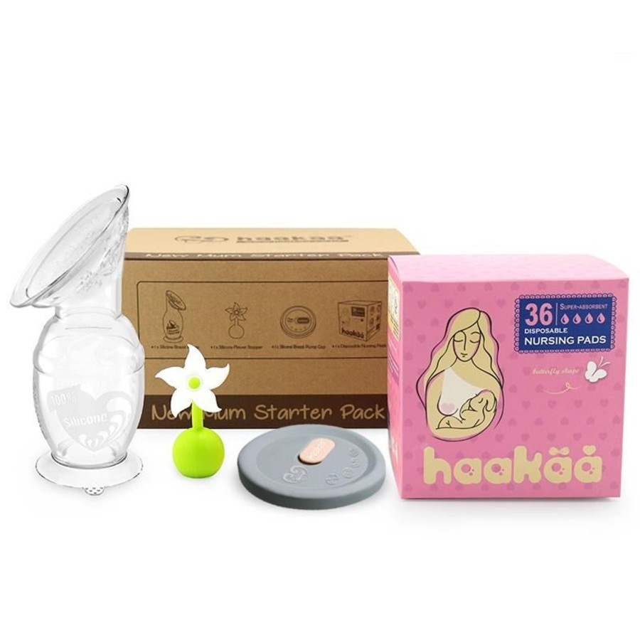 Feeding Haakaa | New Mum Starter Pack - White Stopper (Generation 2 150Ml Pump)