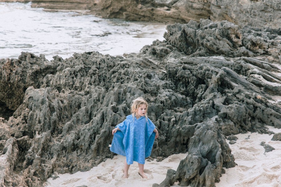 Play Time Grown Shop | Splash Terry Kids Poncho - Ocean