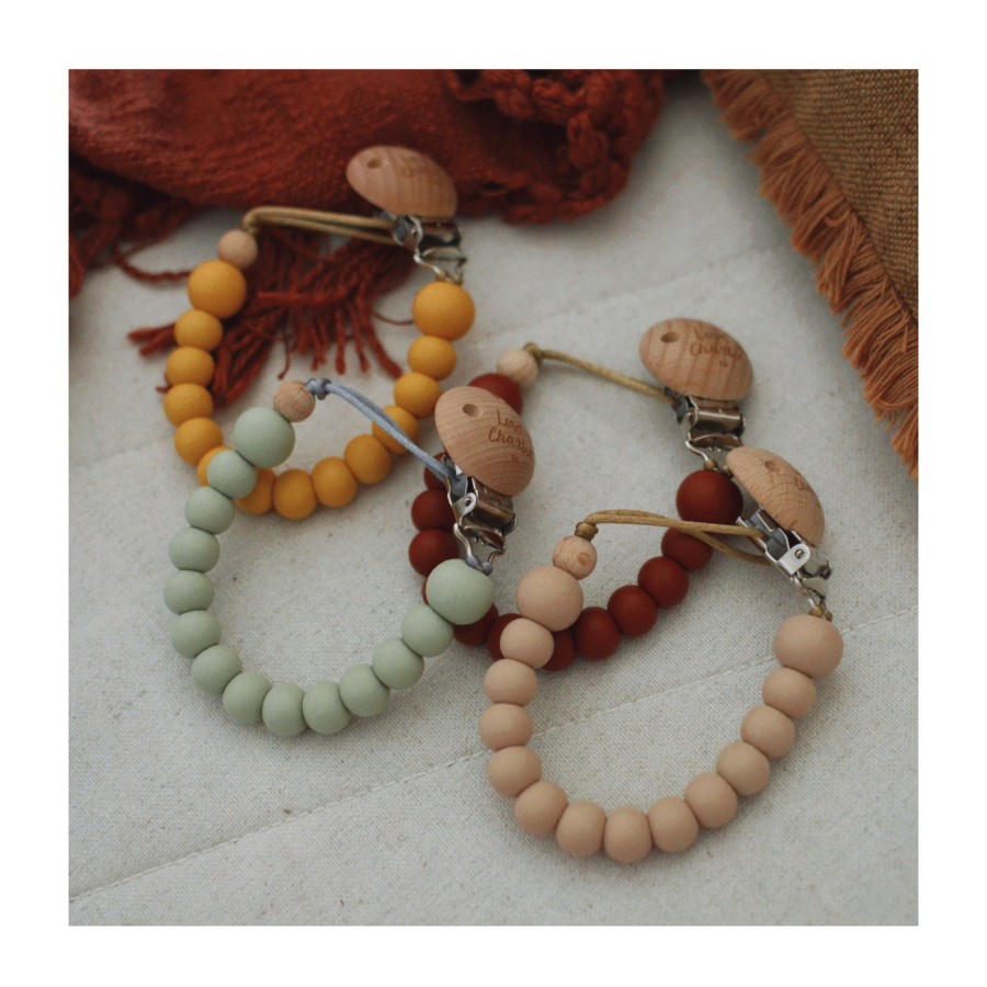 Baby Elle Collective | Silicone Dummy Clip - Earthy Colours