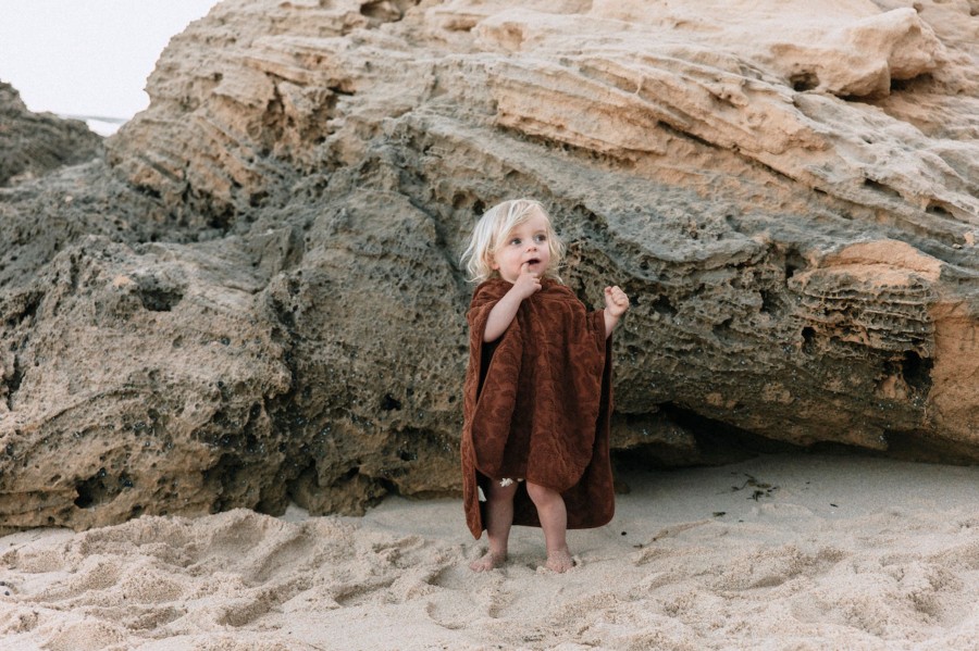 Play Time Grown Shop | Splash Terry Kids Poncho - Chocolate